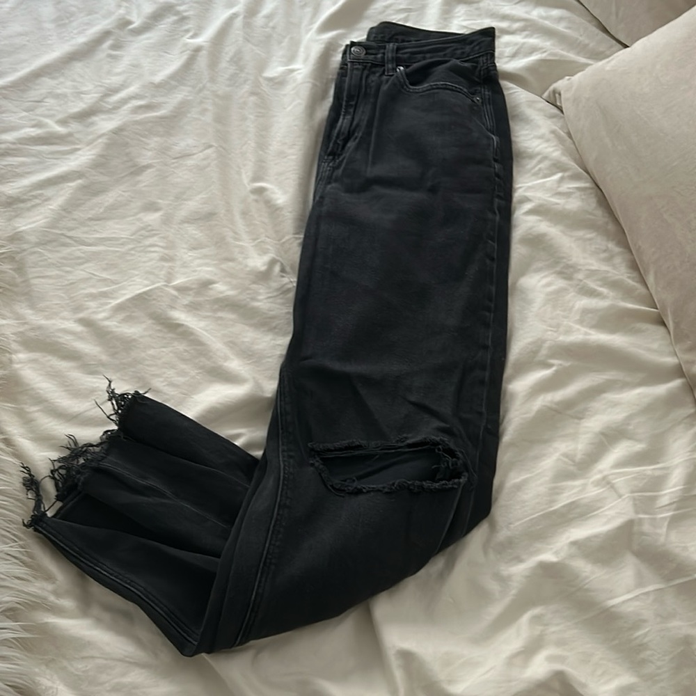Black high waisted loose pants